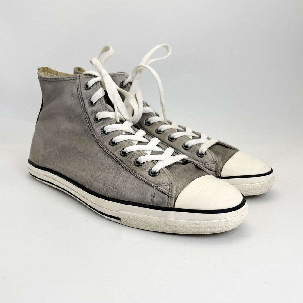 Converse x John Varvatos Sneakers Mens 9.5 Silver Metallic Leather All Star